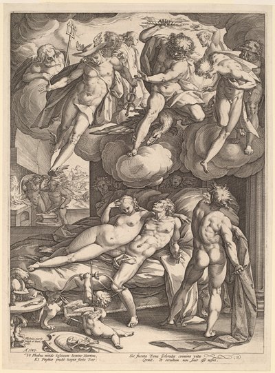 Vulcanin yllättynyt Mars ja Venus tekijältä Hendrik Goltzius