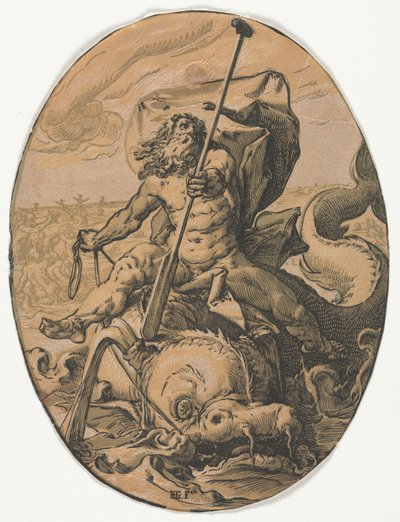 Neptunus. tekijältä Hendrik Goltzius