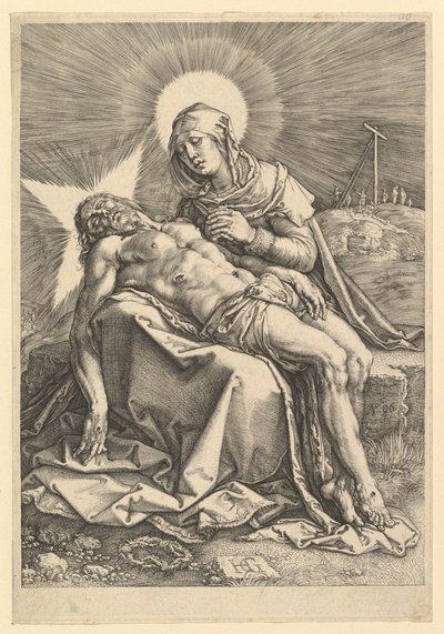 Pietà, 1596. tekijältä Hendrik Goltzius