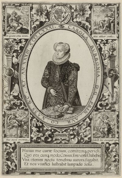 Charlotte of Bourbonin muotokuva, 1581 tekijältä Hendrik Goltzius