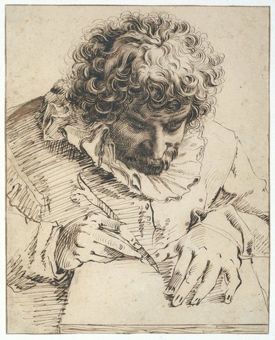 Gillis van Breenin muotokuva, 1568-1617 (kynä ja sivellin) tekijältä Hendrik Goltzius