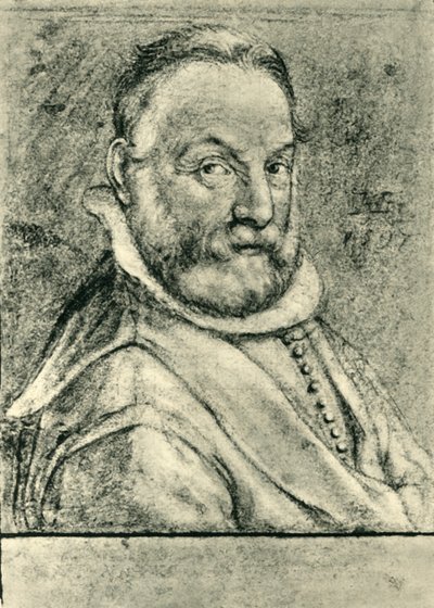 Partamiehen muotokuva, 1597, 1943. tekijältä Hendrik Goltzius