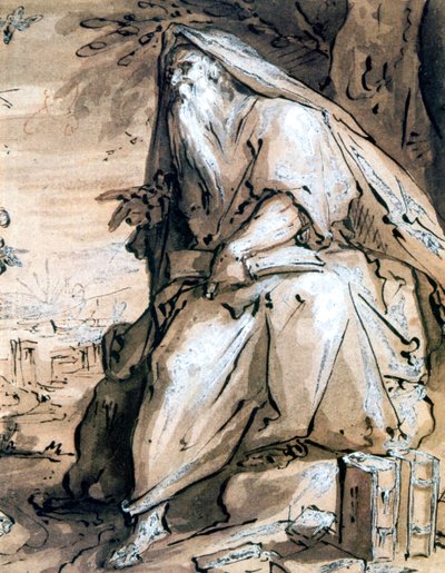 Profeetta, c1600 tekijältä Hendrik Goltzius