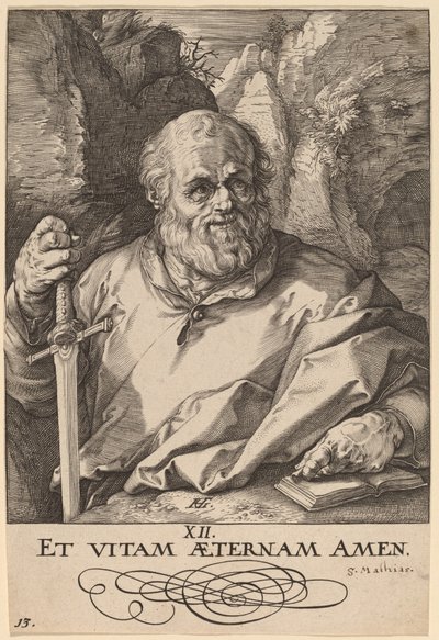 Pyhä Mattias tekijältä Hendrik Goltzius
