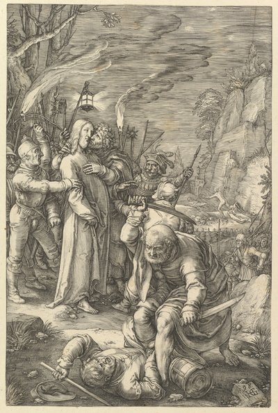 Kristuksen pettäminen, Kristuksen kärsimys, 1598. tekijältä Hendrik Goltzius