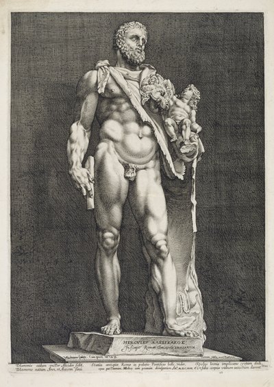 Keisari Commodus hahmona Hercules tekijältä Hendrik Goltzius