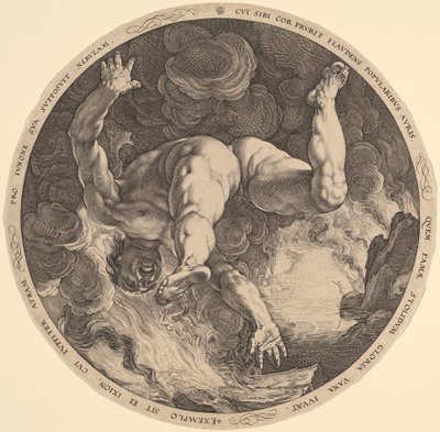 Ixion tekijältä Hendrik Goltzius, after Cornelis Cornelisz van Haarlem