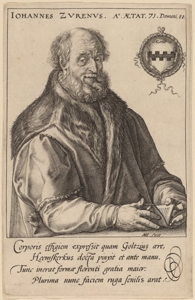 Johannes Zurenus (Jan van Zuren) tekijältä Hendrik Goltzius after Maerten van Heemskerck
