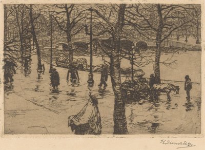 Kanava sateisella säällä tekijältä Hendrik Henrichs (signed by artist)
