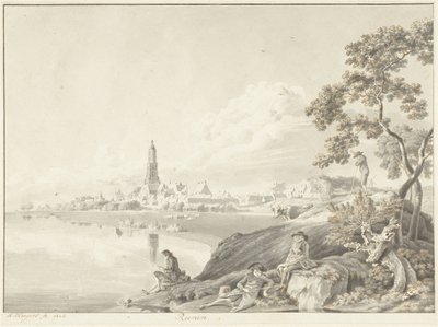Näkymä Rhenen Reenen (otsikko esineessä) tekijältä Hendrik Hoogers