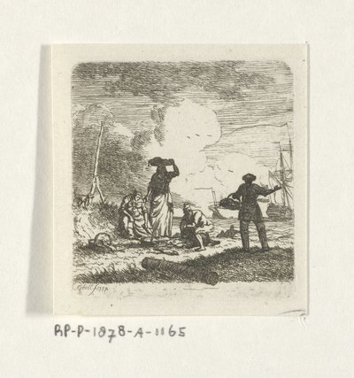 Kalastajat rannalla tekijältä Hendrik Kobell