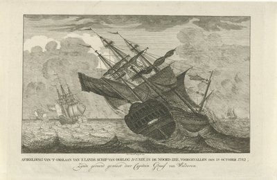 Union-laivan uppoaminen 1782 Kuvaus maan sodan d