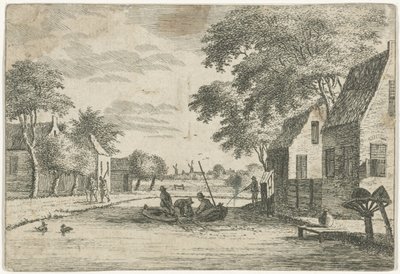 Vista del poble amb acabat de pescador tekijältä Hendrik Roosing