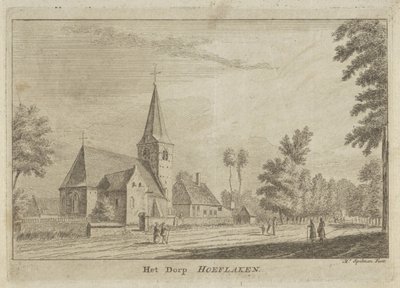 Näkymä Hoevelakenista The Village Hoeflaken (otsikko esineessä) tekijältä Hendrik Spilman