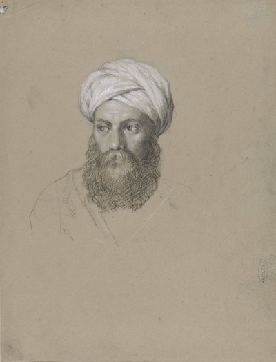 Arabien pää turbaanin kanssa tekijältä Hendrik Willem Cramer
