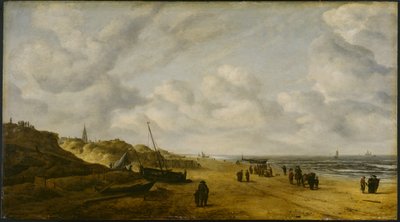 Näkymä Scheveningen Sandsista, n. 1630 (ennen konservointi; katso myös 1112739) tekijältä Hendrik van Anthonissen