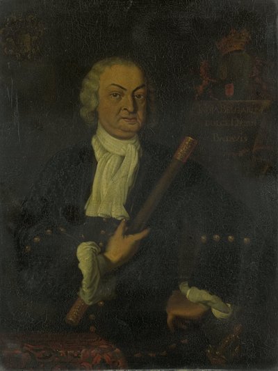 Hendrik Swaardcroon (1667-1728). Kenraalikuvernööri (1718-25) tekijältä Hendrik van den Bosch (copy after)