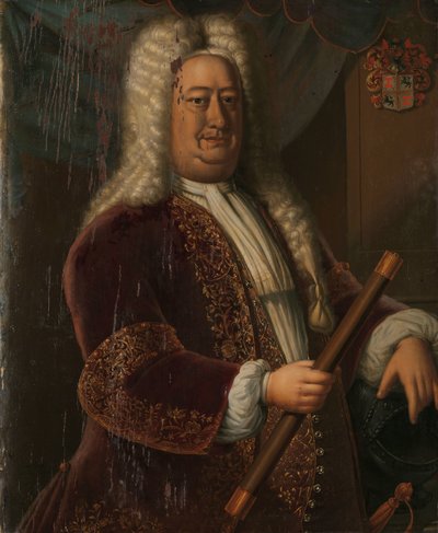 Dirk van Cloon (1730-1735) Muotokuva Dirk van Cloonista, Hollannin Itä-Intian kenraalikuvernööristä tekijältä Hendrik van den Bosch