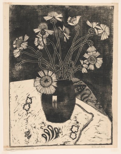 Kukkia maljakossa tekijältä Henk Henriët (signed by artist)