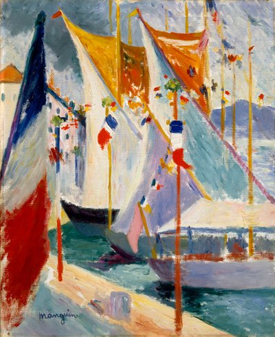 Saint-Tropezin satama tekijältä Henri Charles Manguin