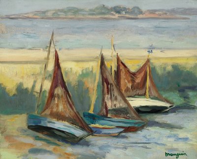 Segelboote bei Ebbe von Henri-Charles Manguin