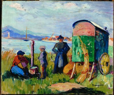 Mustalaisten asuntovaunu tekijältä Henri-Charles Manguin