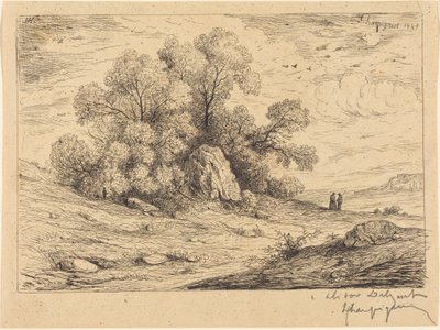 Puuryhmä kallioiden luona tekijältä Henri-Joseph Harpignies