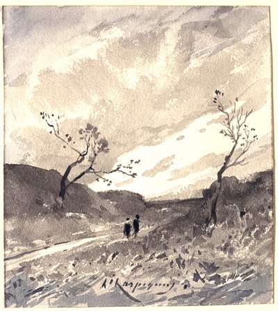 Maisema Les Landesissa tekijältä Henri-Joseph Harpignies