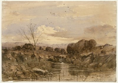 Maisema ja puro tekijältä Henri-Joseph Harpignies
