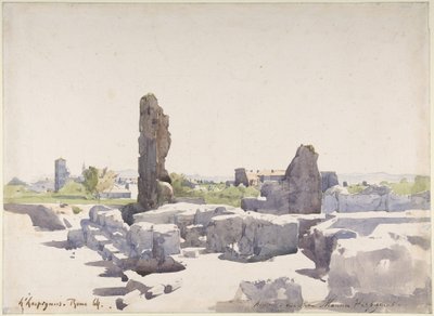 Näkymä Colosseumille Domitianuksen basilikalta ja Flaviusten palatsilta, Rooma tekijältä Henri-Joseph Harpignies