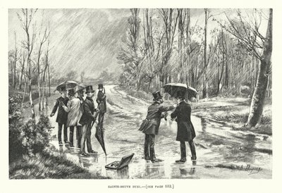 Saint-Beuven kaksintaistelu (kaiverrus) tekijältä Henri-Louis Dupray