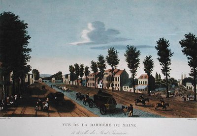 Barriere du Maine, n. 1815-20 (värikaiverrus) tekijältä Henri (after) Courvoisier Voisin