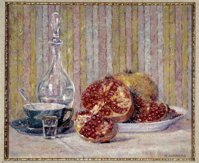Asetelma kranaateilla Henri Aurrensin maalaus (1873-1934) Pakollinen maininta: Kokoelman perusta terveisin de Provence, Marseille tekijältä Henri Aurrens