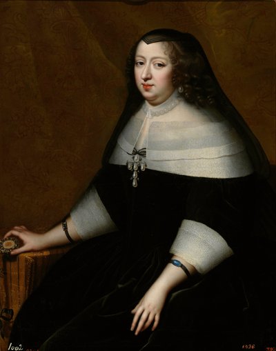 Muotokuva Anne of Austriasta (Itävalta) (1601-1666) - kirjoittanut Henri Beaubrun (1603-1677), noin 1659 - Öljy kankaalle tekijältä Henri Beaubrun