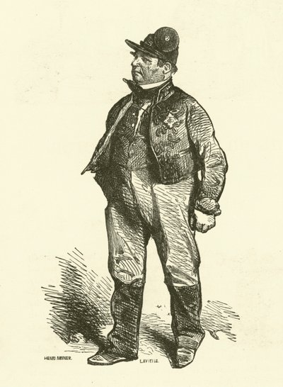 Diligence Conductor (kaiverrus) tekijältä Henri Bonaventure (after) Monnier
