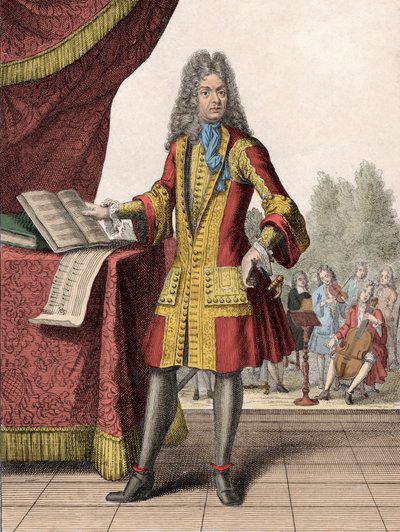 Jean-Baptiste Lullyn (1632-1687) muotokuva tekijältä Henri Bonnart