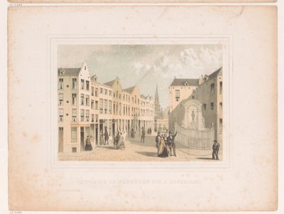 Näkymä Manneken Pis -suihkulähteelle Fontaine de Manneken Pis a Bruxelles (otsikko esineessä) tekijältä Henri Borremans (attributed to)