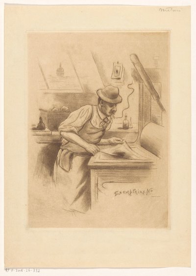 Tulostin studiossaan tekijältä Henri Boutet (possibly)
