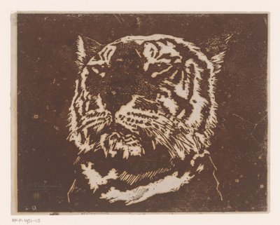 Tiikeri tekijältä Henri Charles Guérard (signed by artist)
