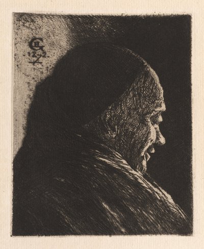 Vanhan miehen pää, 1872. tekijältä Henri Charles Guérard