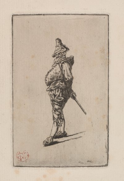 Punchinello, després de Meissonierfinnish tekijältä Henri Charles Guérard