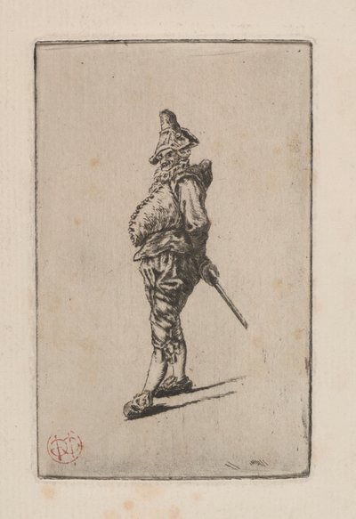 Punchinello, Meissonierin mukaan, 1876. tekijältä Henri Charles Guérard