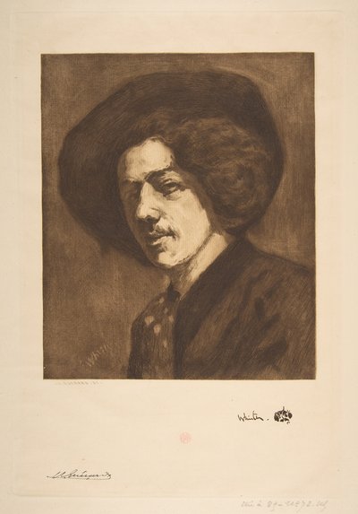 Whistlersin muotokuva itsestään, 1888. tekijältä Henri Charles Guérard