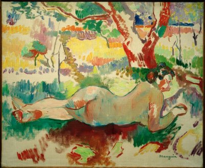 Käänteinen tutkimus, Alaston puiden alla, Villa Demière tekijältä Henri Charles Manguin