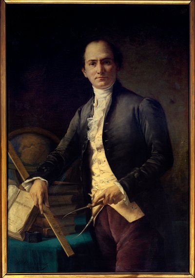 Tähtitieteilijä Jean Baptiste (Jean-Baptiste) Joseph Delambren (1749-1822) muotokuva - Henri Coroennen (1822-1909) maalaus - Pariisi, Musee De l