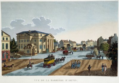 La Bar Saint-Denis, noin 1827 - Courvoisierin "" Näkymät Pariisiin "" tekijältä Henri Courvoisier-Voisin
