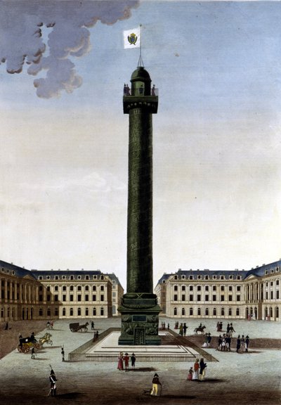 Place Vendôme - Courvoisierin ""Näkymät Pariisiin" -osassa tekijältä Henri Courvoisier-Voisin