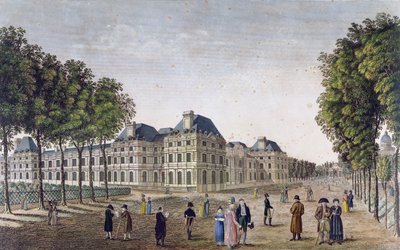 Luxemburgin palatsi, n. 1815-20 (värikaiverrus) tekijältä Henri Courvoisier-Voisin