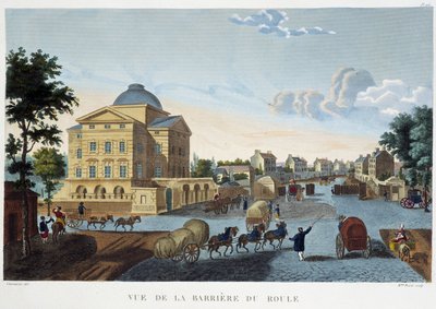 Näkymä Barrier du Roulelle - Courvoisierin "" Näkymä Pariisiin, noin 1810: Les Barriers de Paris"" tekijältä Henri Courvoisier-Voisin