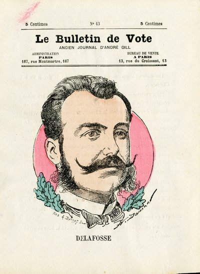 Äänestyslippu 2. sarja, Satirique en Colours: Delafosse - Kuvitus Henri Demare (1846-1888) tekijältä Henri Demare